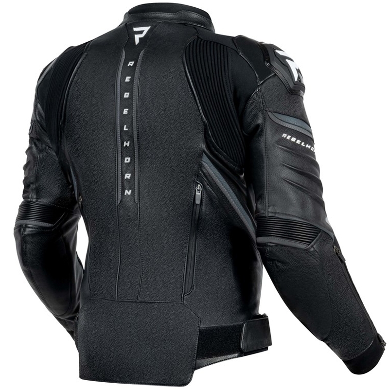 Rebelhorn Veloce Leder Motorradjacke schwarz-weiß