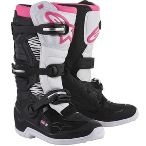 Alpinestars Stella Tech 3 Damen Motorradstiefel schwarz-weiß-pink