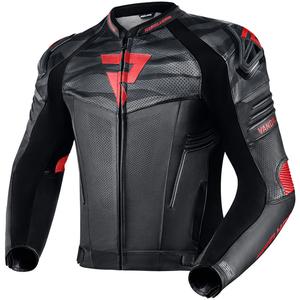 Rebelhorn Vandal Motorradjacke aus schwarzem und rotem Leder