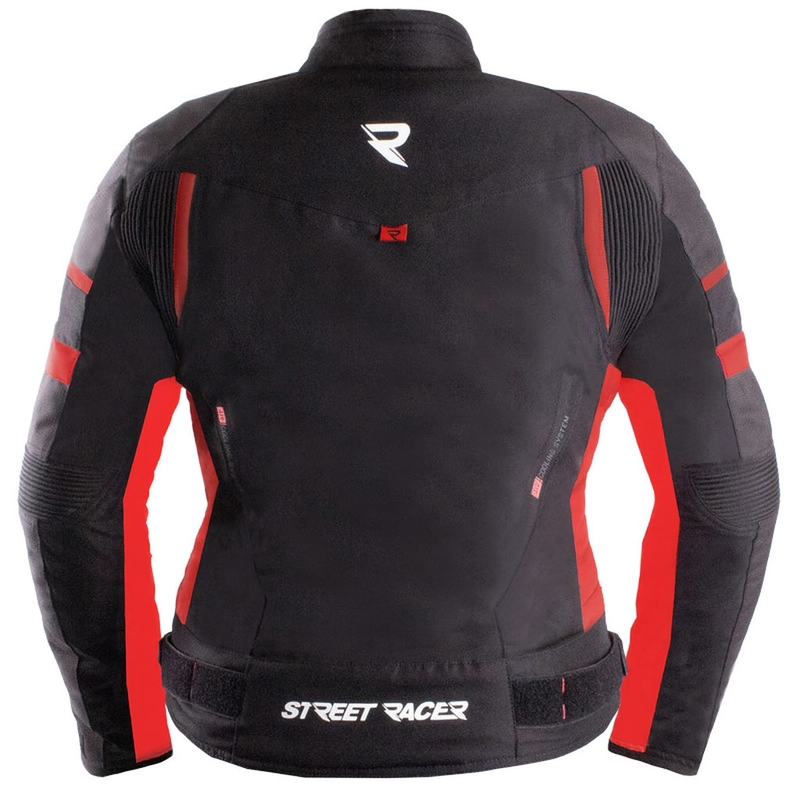 Damen Motorradjacke Street Racer Betty II Air schwarz-rot