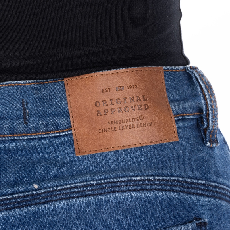 Damen Motorradjeans OXFORD SOFIA AA Slim hellblau
