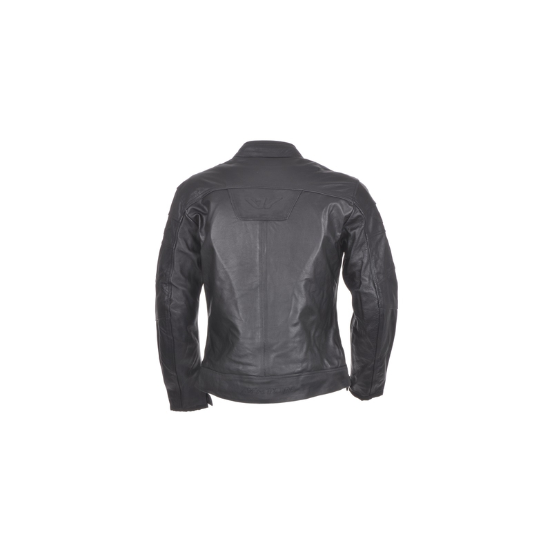 Ayrton Klassische Leder Motorradjacke Schwarz