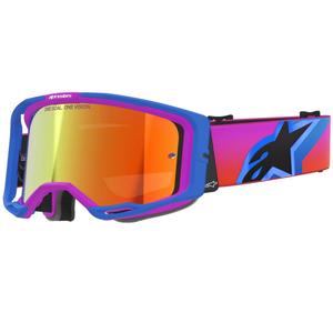 Alpinestars Vision 8 Corp blau-lila-orange Motocross-Brille mit verspiegelter roter Linse