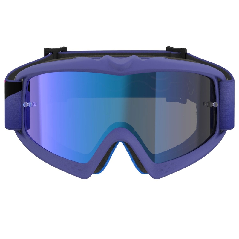 Alpinestars Vision Youth Corp Kinder-Motocrossbrille lila-fluo pink mit verspiegelter blauer Linse