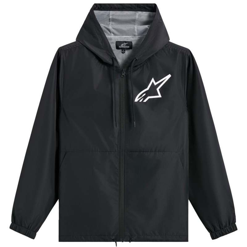 Windbreakerjacke Alpinestars Speeder Chromium Schwarz-Weiß