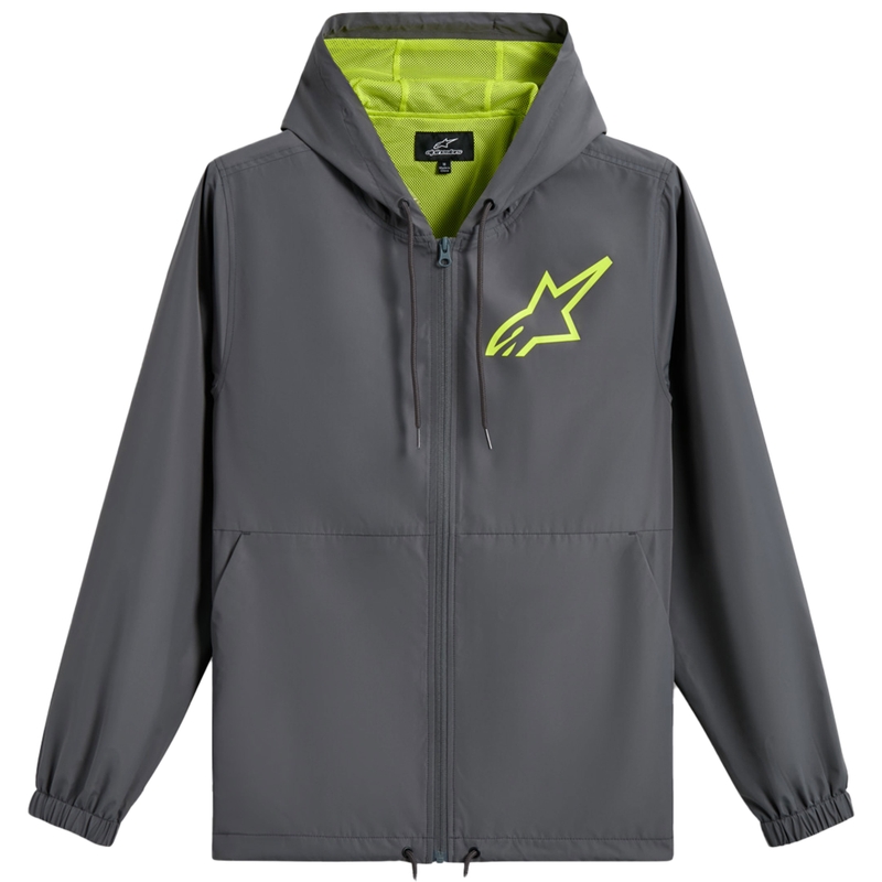 Windbreakerjacke Alpinestars Speeder Chromium Grau-Neongelb