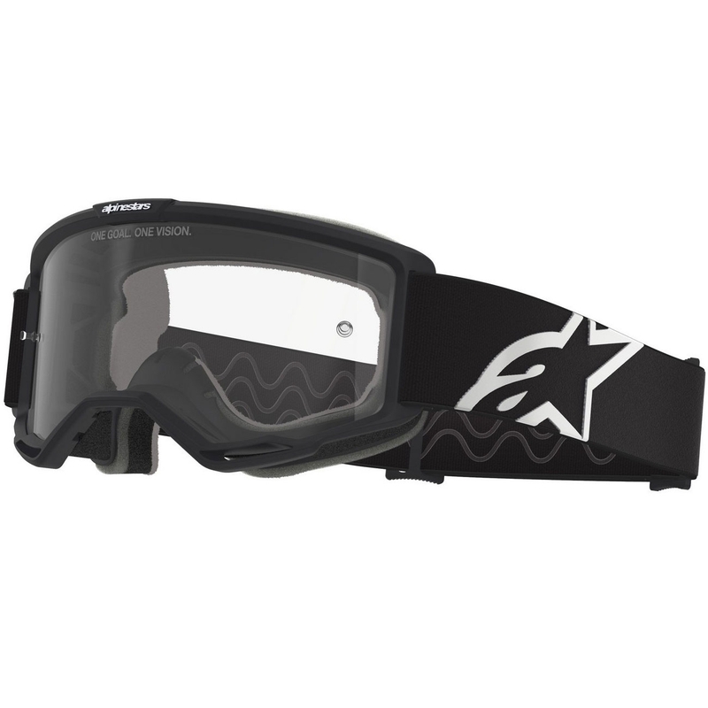 Alpinestars Vision OTG Motocrossbrille schwarz-weiß mit klarer Linse