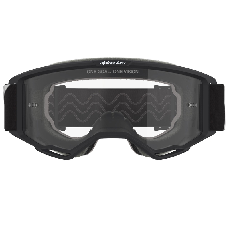 Alpinestars Vision OTG Motocrossbrille schwarz-weiß mit klarer Linse