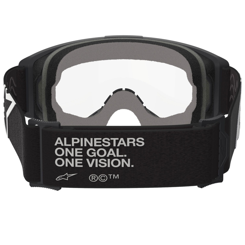 Alpinestars Vision OTG Motocrossbrille schwarz-weiß mit klarer Linse