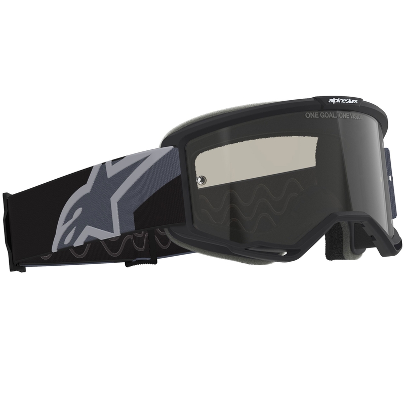 Alpinestars Vision Sand Motocrossbrille schwarz-grau mit dunkel getönter Linse