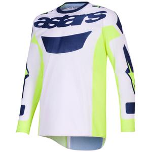 Alpinestars Racer Air Riway Motocross-Trikot hellgrau-neongelb-blau