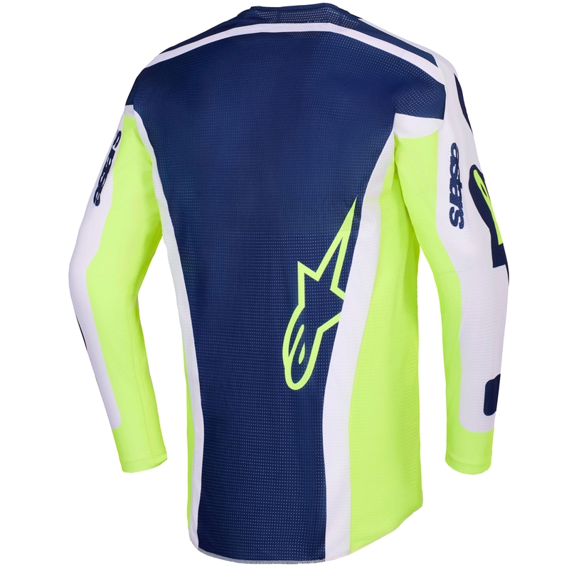 Alpinestars Racer Air Riway Motocross-Trikot hellgrau-neongelb-blau