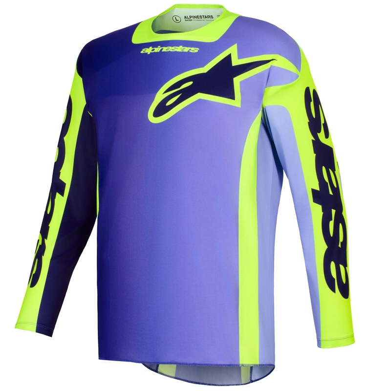 Alpinestars Racer Portl Motocross-Trikot lila-neongelb