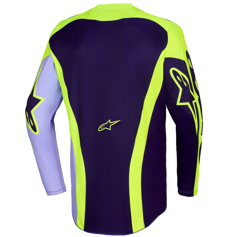 Alpinestars Racer Portl Motocross-Trikot lila-neongelb
