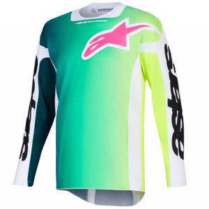 Alpinestars Racer Portl Motocrosstrikot grün-weiß-schwarz