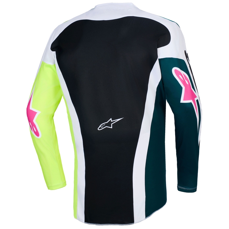 Alpinestars Racer Portl Motocrosstrikot grün-weiß-schwarz