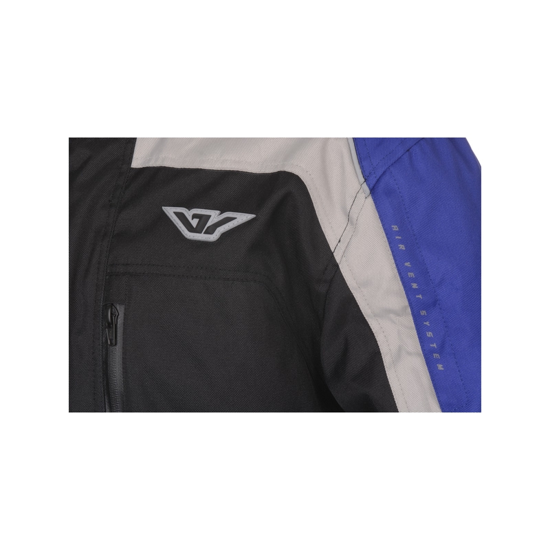Ayrton Tonny schwarz-grau-blaue Motorradjacke
