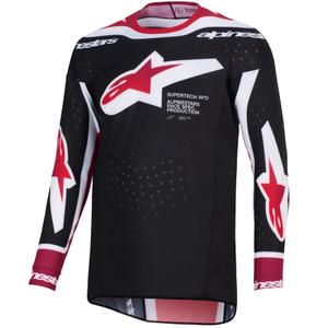 Alpinestars Supertech Pro AFD Vista Motocrosstrikot schwarz-rot-weiß