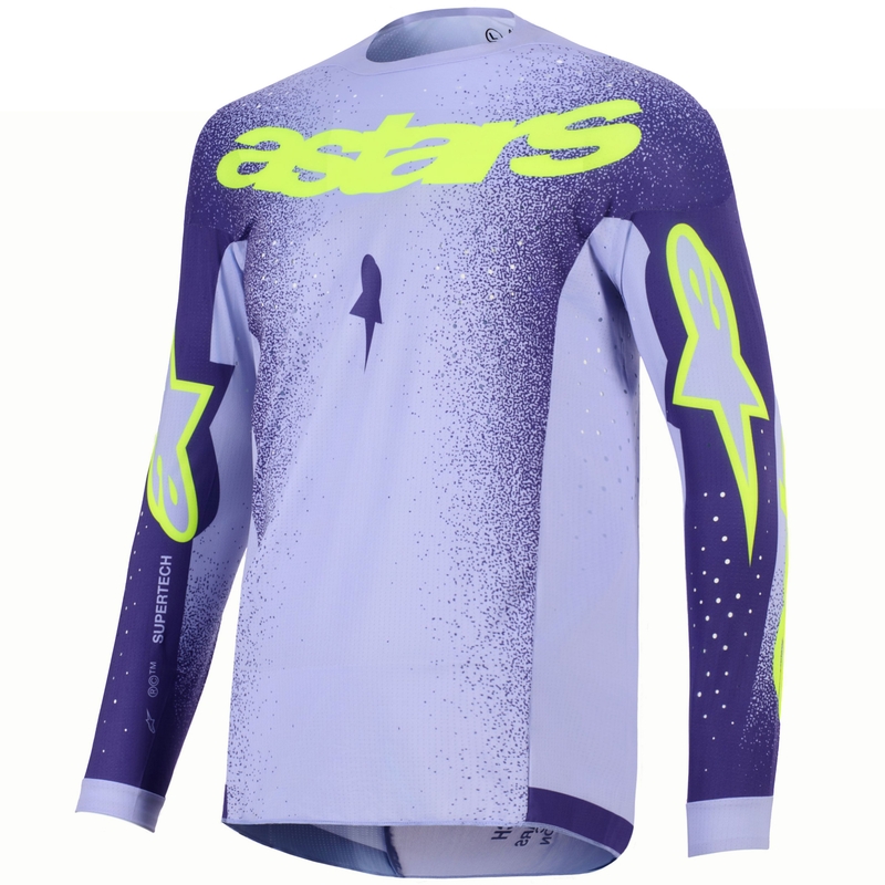 Alpinestars Supertech Scenz Motocross-Trikot lila-neongelb