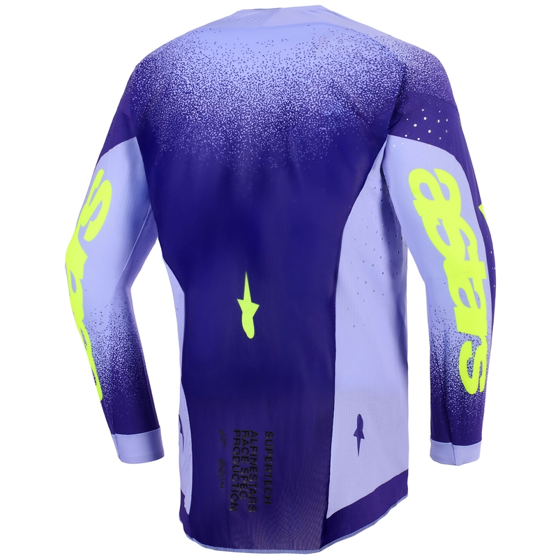 Alpinestars Supertech Scenz Motocross-Trikot lila-neongelb