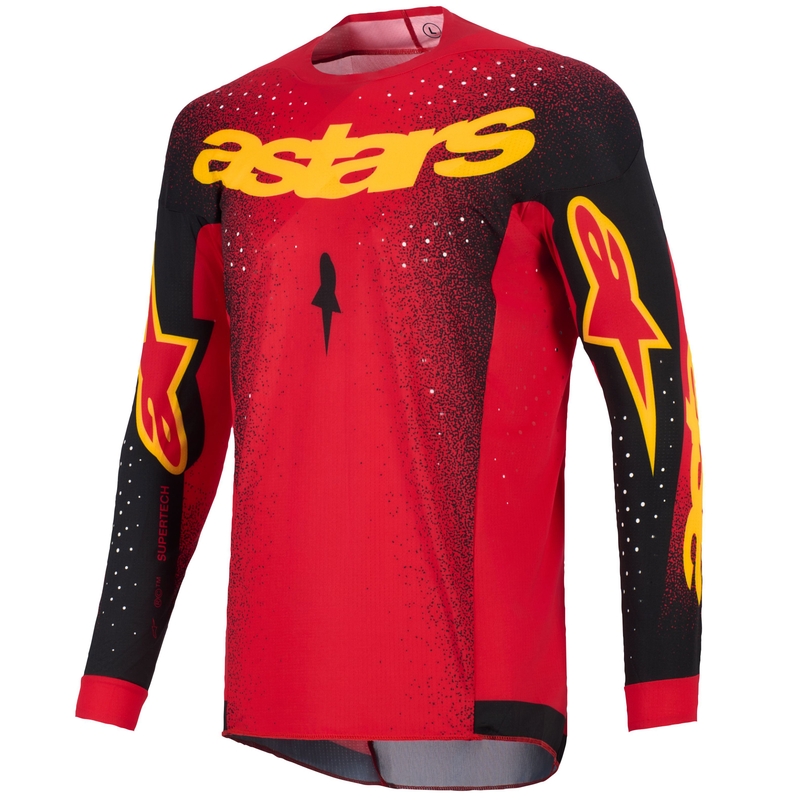 Alpinestars Supertech Scenz Motocross Trikot rot-schwarz-gelb
