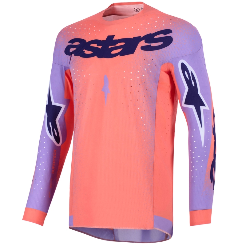 Alpinestars Supertech Scenz Motocross-Trikot orange-koralle-lila