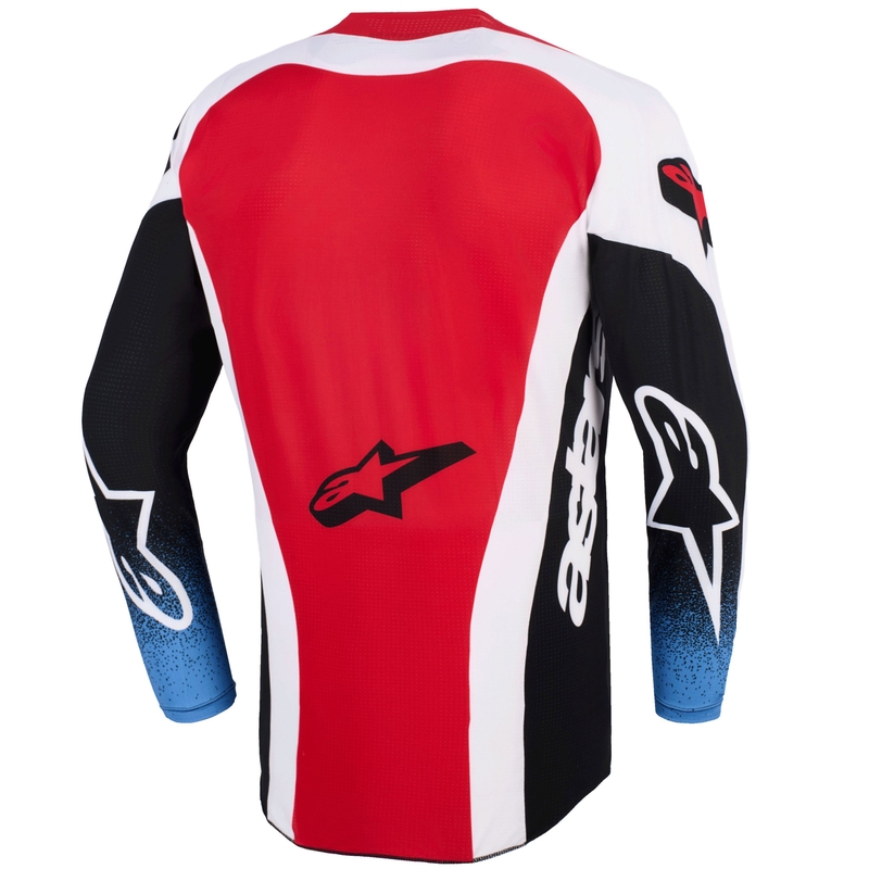 Alpinestars Techstar Knif Motocross Trikot schwarz-weiß-blau-rot