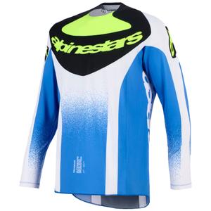 Alpinestars Techstar Knif Motocross-Trikot blau-schwarz-neongelb