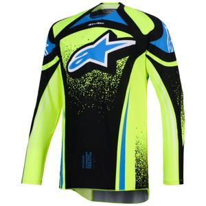 Alpinestars Techstar Nomur Motocross-Trikot dunkelblau-fluogelb-blau