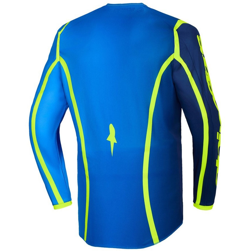 Alpinestars Fluid Apex blau-fluo gelb Motocross-Trikot