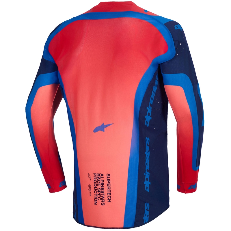 Alpinestars Supertech Vista Motocross-Trikot dunkelblau-koralle-kobalt