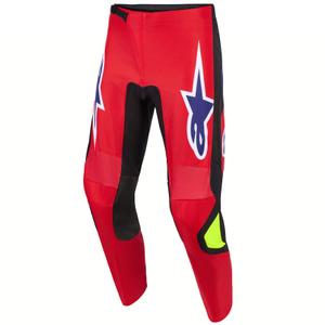 Alpinestars Fluid Grid Motocrosshose rot-schwarz-lila-fluoreszierend gelb