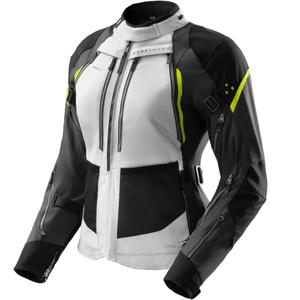Damen-Motorradjacke Rebelhorn Hardy 3.0 Schwarz-Grau-Fluo-Gelb