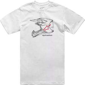 T-shirt Alpinestars MX Helm CSF weiß