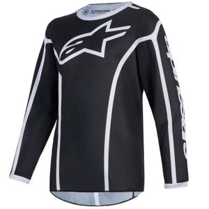 Motocross Jersey Alpinestars Fluid Apex Kinder Schwarz-Grau