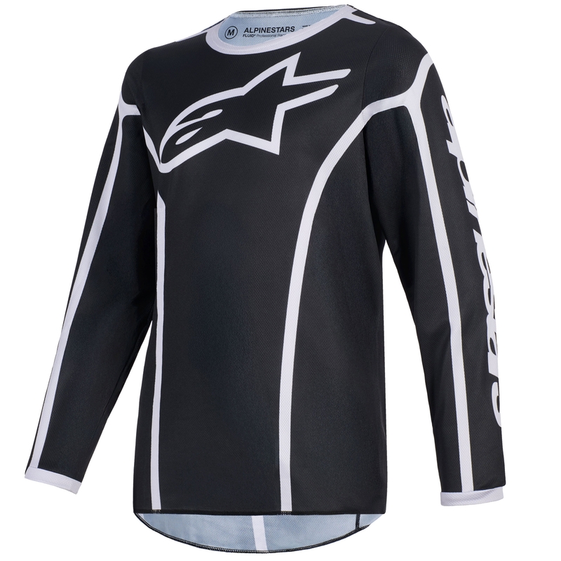 Motocross Jersey Alpinestars Fluid Apex Kinder Schwarz-Grau