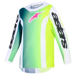 Alpinestars Fluid Portl Kinder Motocross Trikot grün-weiß-schwarz