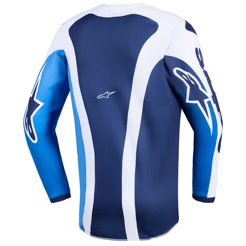 Motocross Jersey Alpinestars Fluid Portl Kinder Blau-Weiß