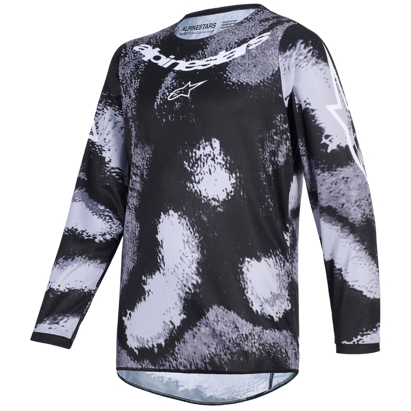 Alpinestars Fluid Lahnd Kinder Motocross Jersey - Grau-Camo