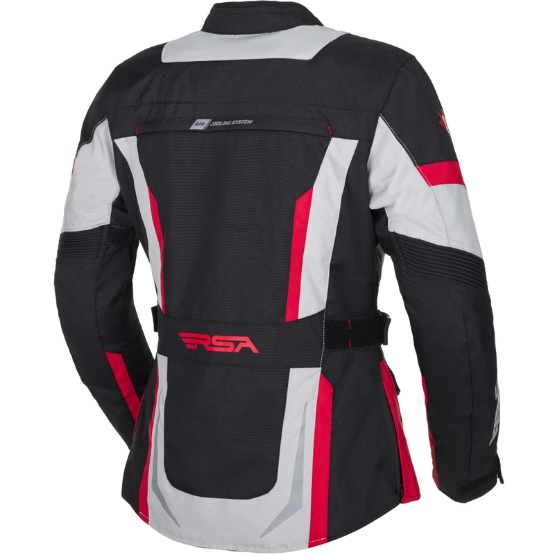 Damen Motorradjacke RSA EXO 2 schwarz-grau-rot