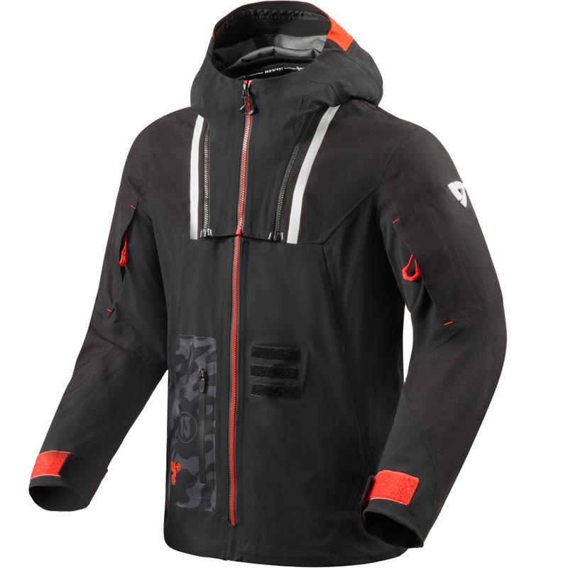 Motorradjacke Revit Vision H2O schwarz-rot