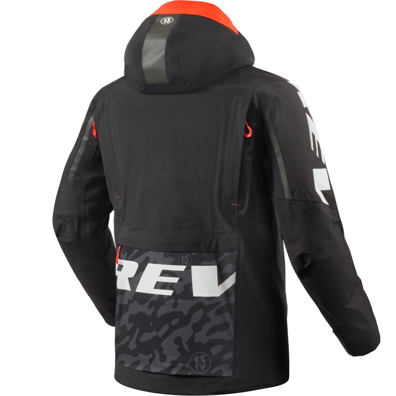 Motorradjacke Revit Vision H2O schwarz-rot