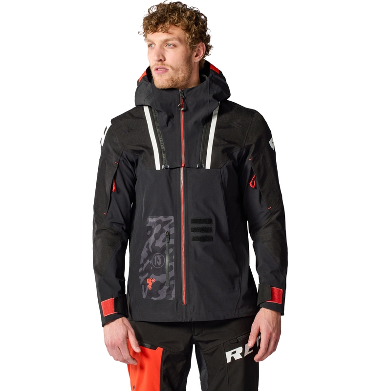 Motorradjacke Revit Vision H2O schwarz-rot