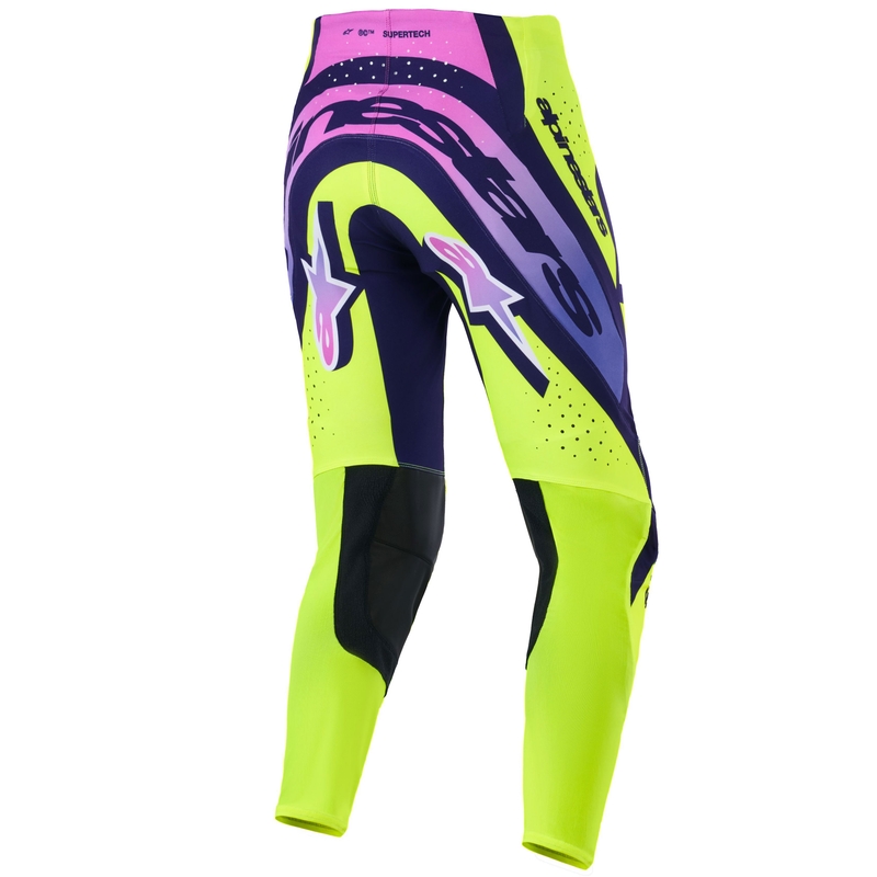 Alpinestars Supertech Vista Motocrosshose fluo gelb-lila-schwarz