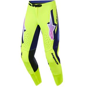 Alpinestars Supertech Vista Motocrosshose fluo gelb-lila-schwarz