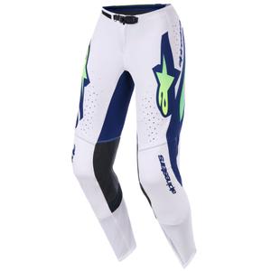 Alpinestars Supertech Vista Motocrosshose hellgrau-fluo gelb-grün-blau-pink