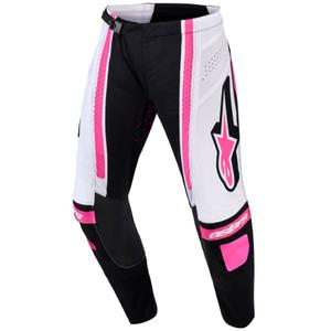 Alpinestars Stella Techstar Nomur Damen Motocrosshose schwarz-weiß-pink