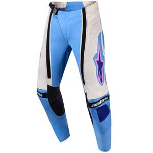 Alpinestars Stella Techstar Nomur Damen Motocrosshose hellblau-weiß offwhite-schwarz-pink