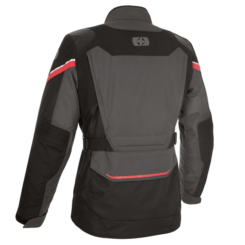 Oxford Montreal 4.0 Dry2Dry™ Motorradjacke Schwarz-Grau-Rot