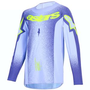Motocross Jersey Alpinestars Supertech Scenz Lila-Neongelb Kinder